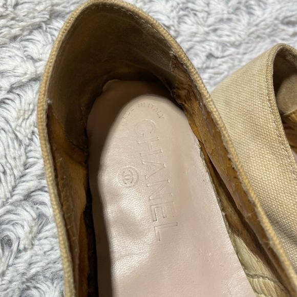 AUTHENTIC⭐️CHANEL Canvas Espadrilles Size 39 - Picture 6 of 7